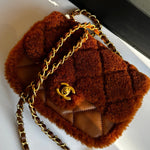Chanel Brown Quilted Teddy Flap