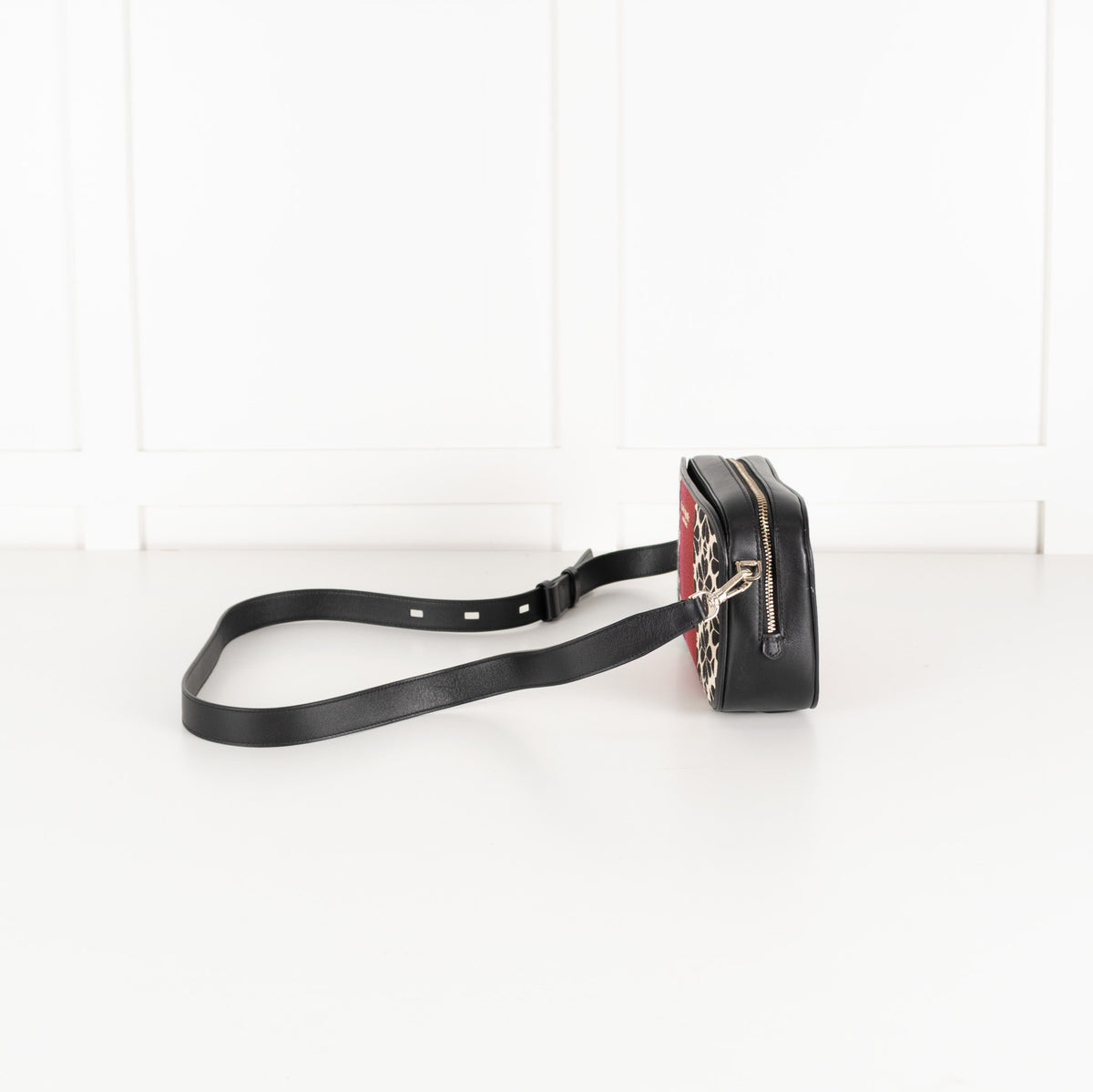 Kate Spade Black Cream Jacquard Stripe Bag