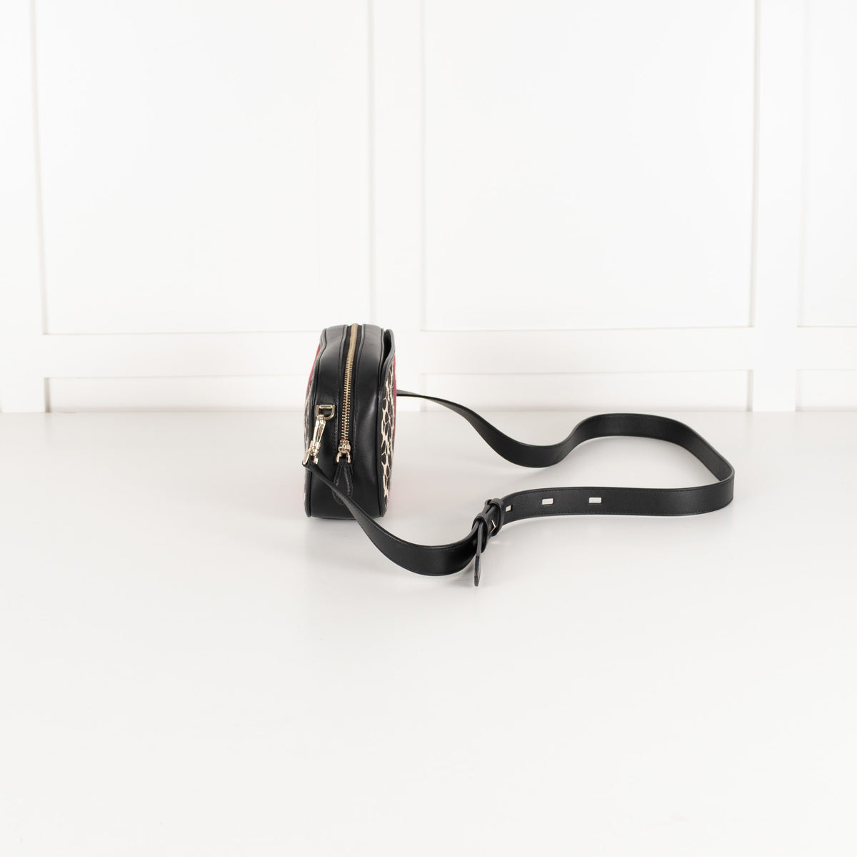 Kate Spade Black Cream Jacquard Stripe Bag