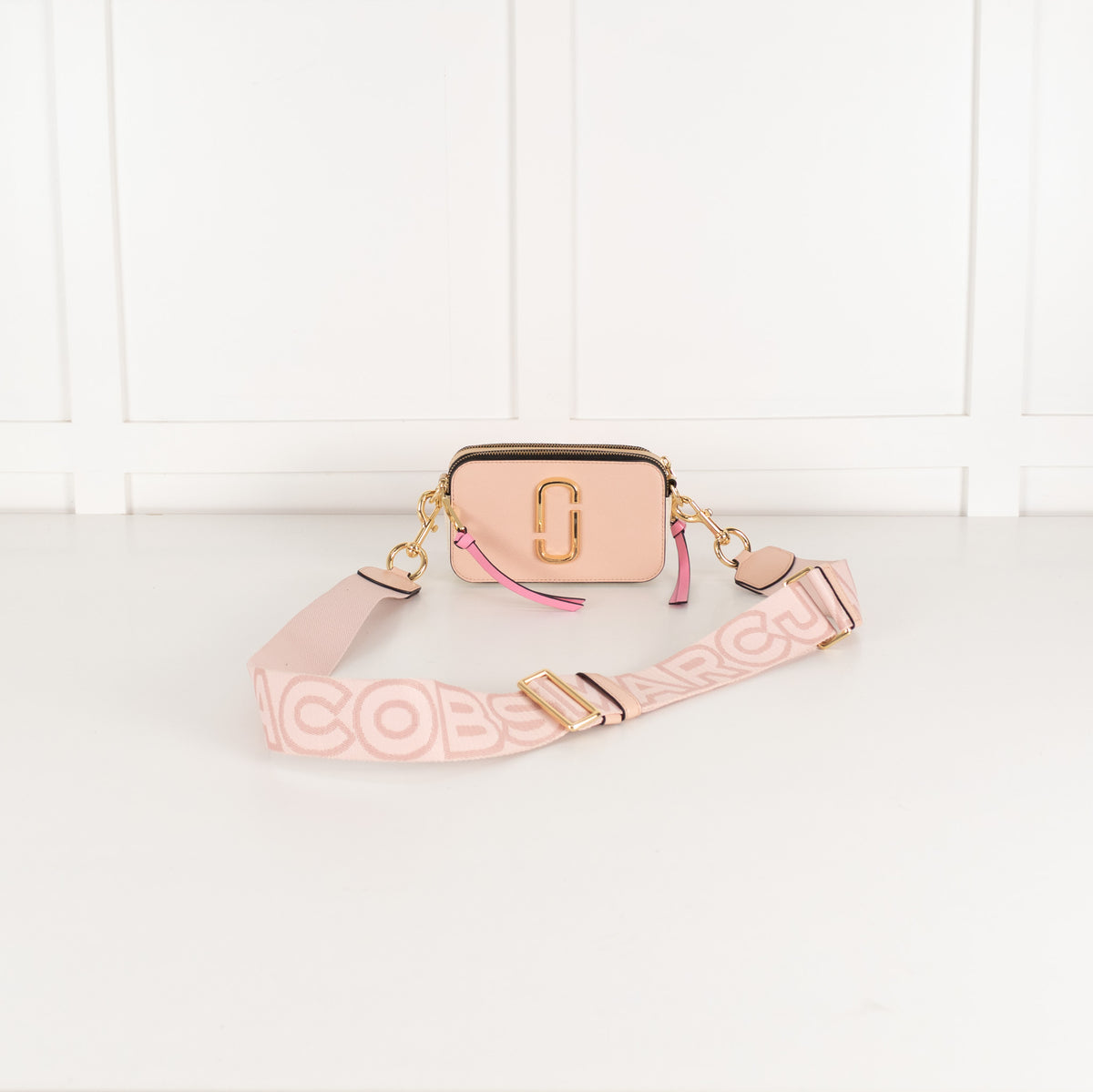 Marc Jacobs Light Pink Yellow Snapshot Camera Bag