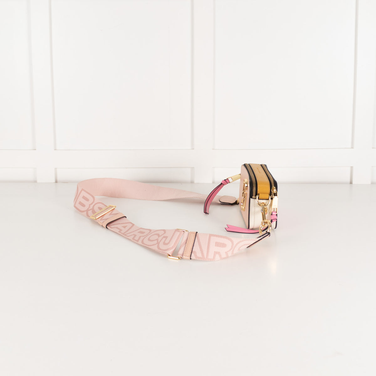 Marc Jacobs Light Pink Yellow Snapshot Camera Bag