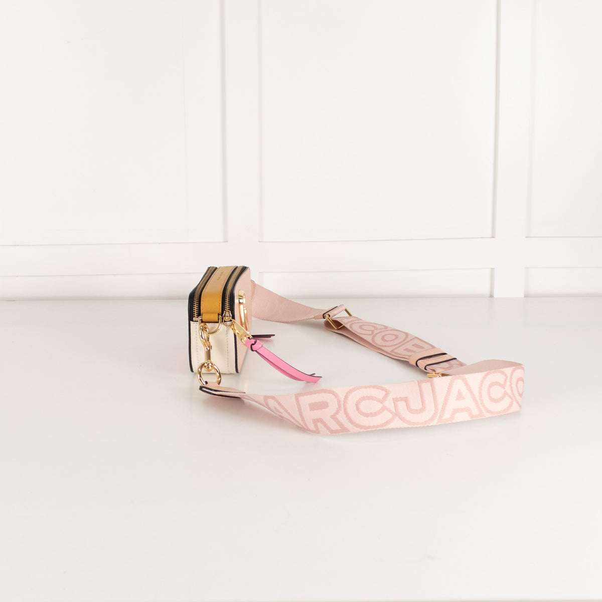 Marc Jacobs Light Pink Yellow Snapshot Camera Bag