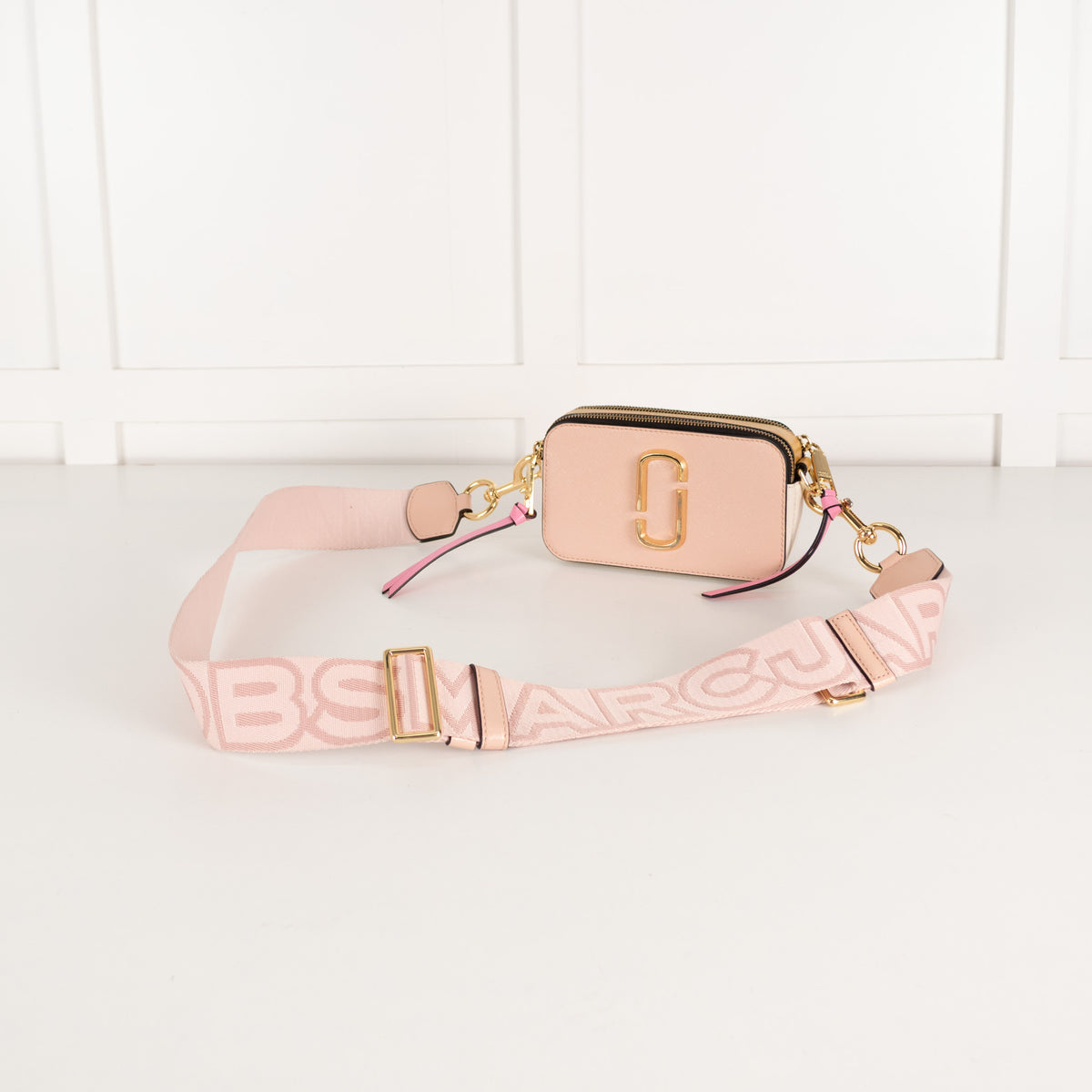 Marc Jacobs Light Pink Yellow Snapshot Camera Bag