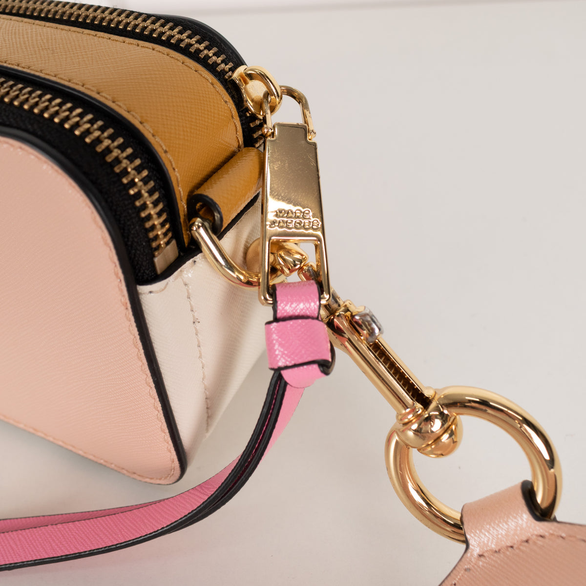 Marc Jacobs Light Pink Yellow Snapshot Camera Bag