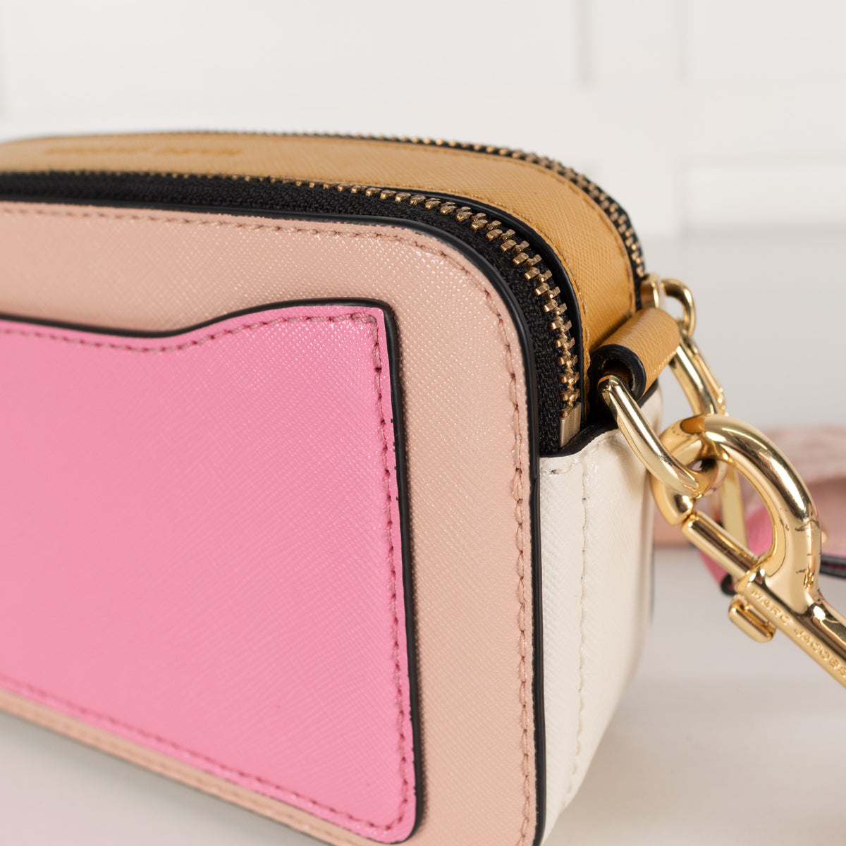 Marc Jacobs Light Pink Yellow Snapshot Camera Bag