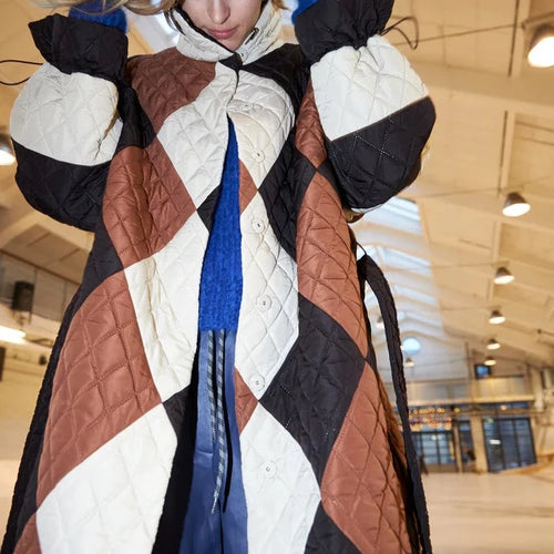 Stella Nova 'Mathine' Quilted Patchwork Coat