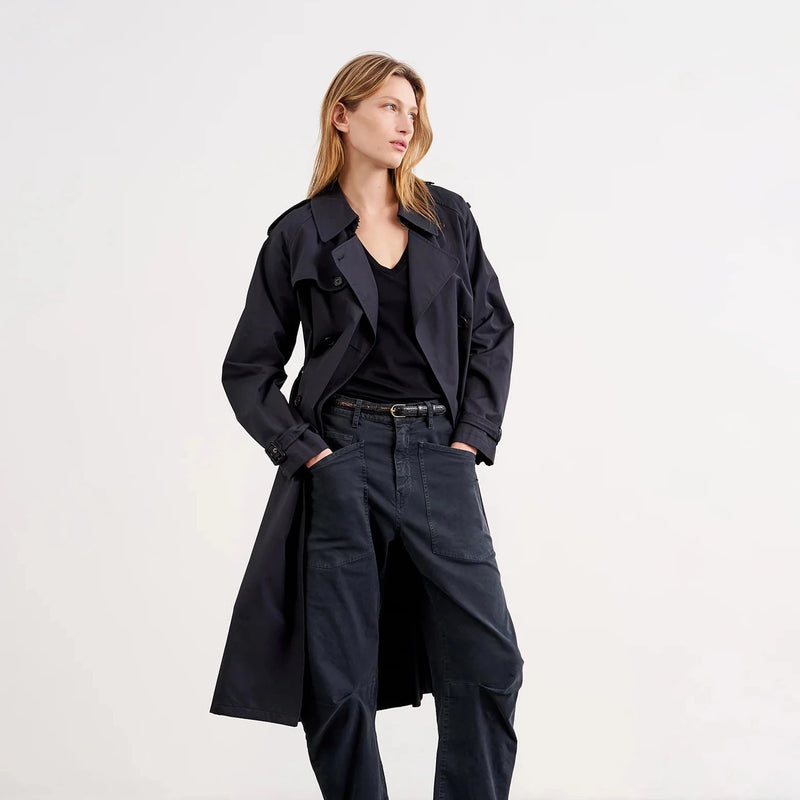 Nili Lotan Tanner Trench Coat in Black