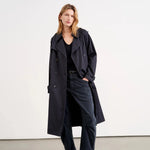 Nili Lotan Tanner Trench Coat in Black