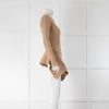 Alexander McQueen Camel Cable Knit Asymetric  Jumper