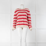 Chinti & Parker Red Pink Cream Knit