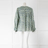 Isabel Marant Floral Sparkle Blouse with Tie Neck