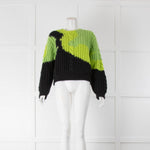 Alexander McQueen Green Mohair Ribbed Jumper