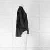 Issey Miyake Black Collarless Batwing Blouse