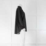 Issey Miyake Black Collarless Batwing Blouse