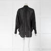 Issey Miyake Black Collarless Batwing Blouse