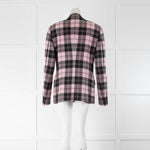 Alexander McQueen Pink And Black Check Blazer