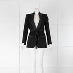 Isabel Marant Black One Button Blazer Contrast Collar