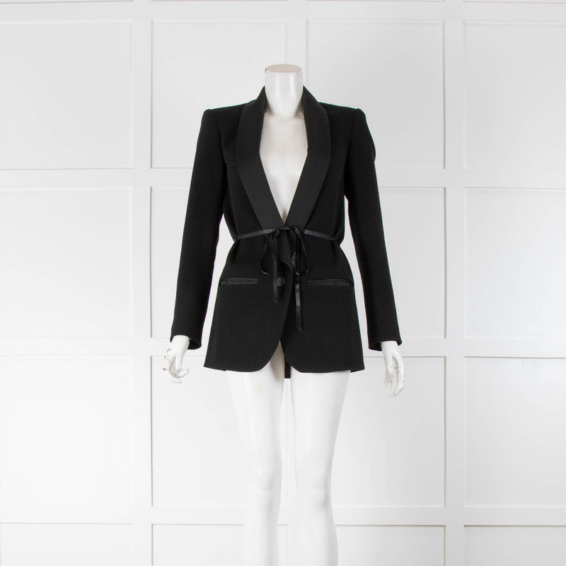 Isabel Marant Black One Button Blazer Contrast Collar