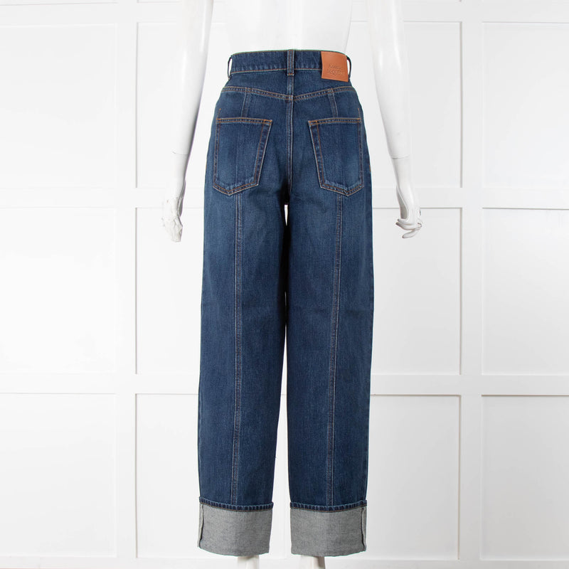 Alexander McQueen Wide Leg Jean With Turnups