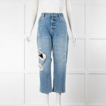 Raey Distressed Blue Jeans