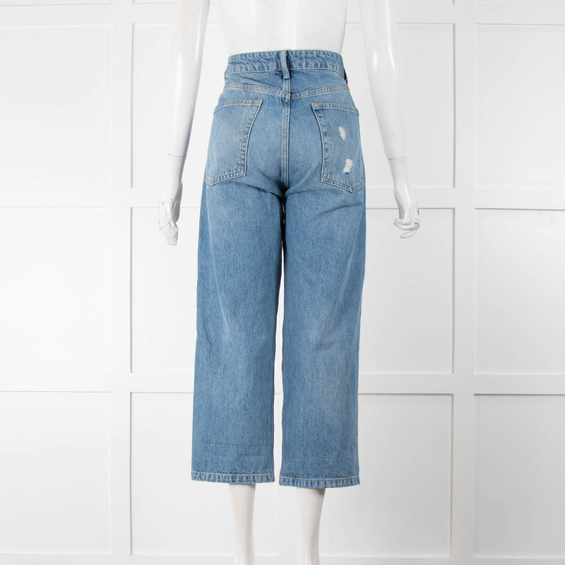Raey Distressed Blue Jeans