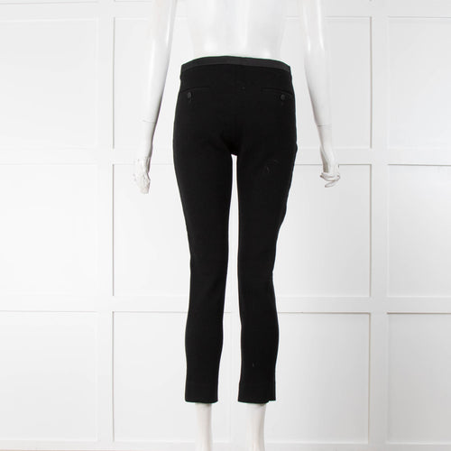 Isabel Marant Black Suit Trousers With Contrast Black Side Stripe