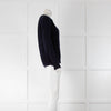 Alexander McQueen Navy Blue Cable Knit Jumper