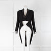 Givenchy Black Satin Lapel Tailcoat Jacket