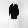 Sandro Black Shearling Two Button Jacket