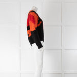 Alexander McQueen Red Orange Black Mohair Jumper