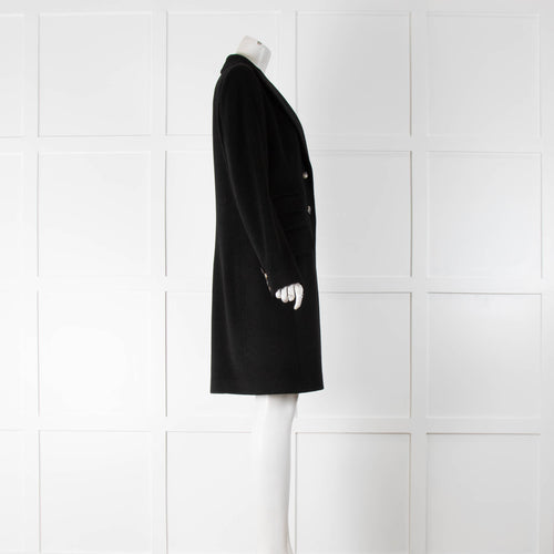 Dolce & Gabbana Black Cashmere Coat