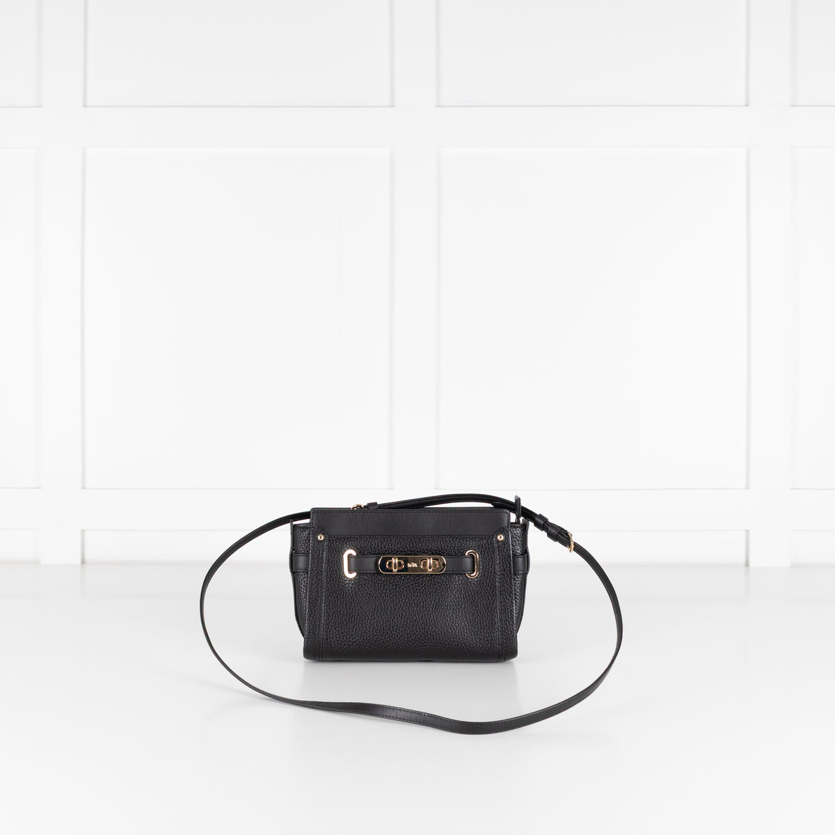 Coach Black Grainy Leather Crossbody Bag