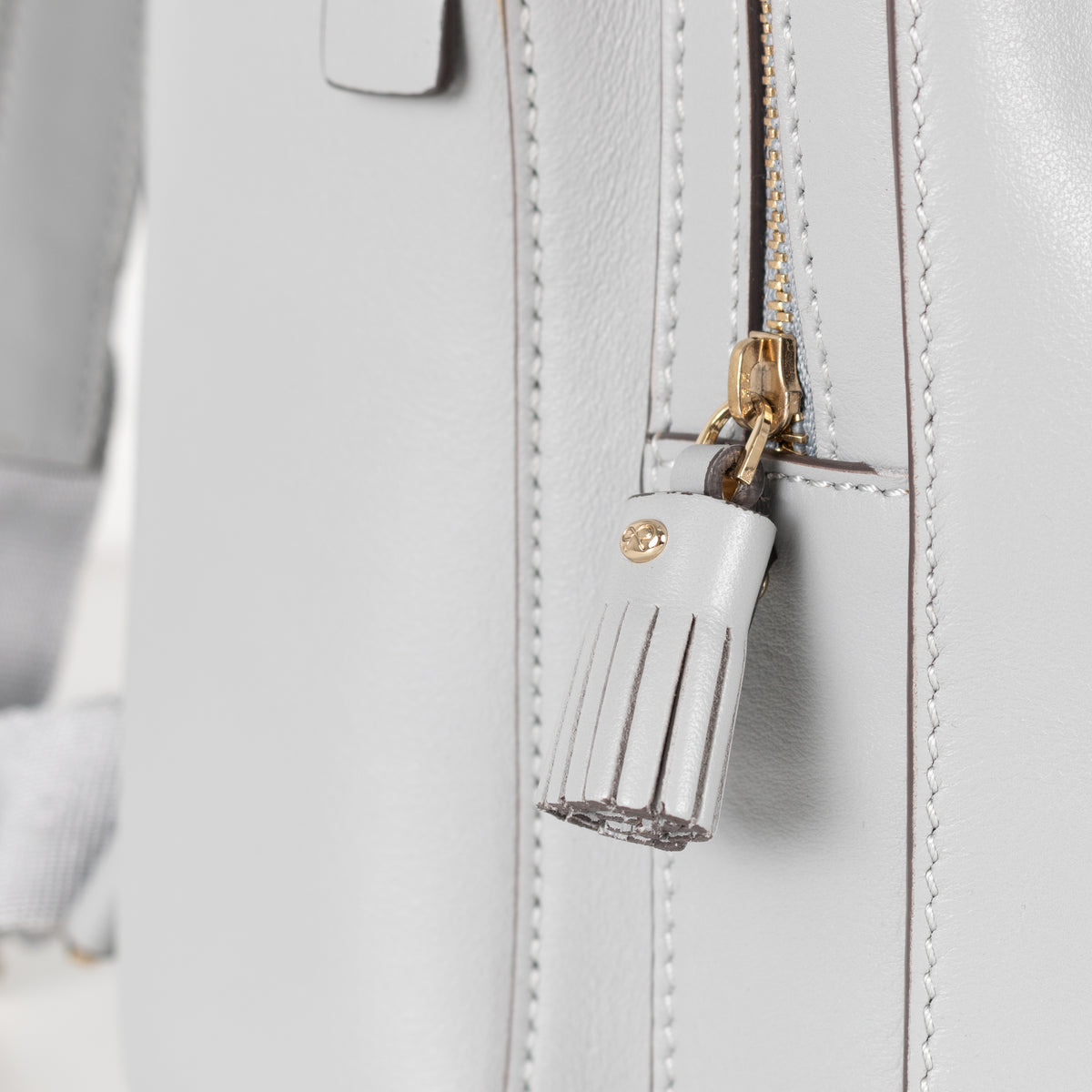 Anya Hindmarch Grey Smiley Face Detail Backpack