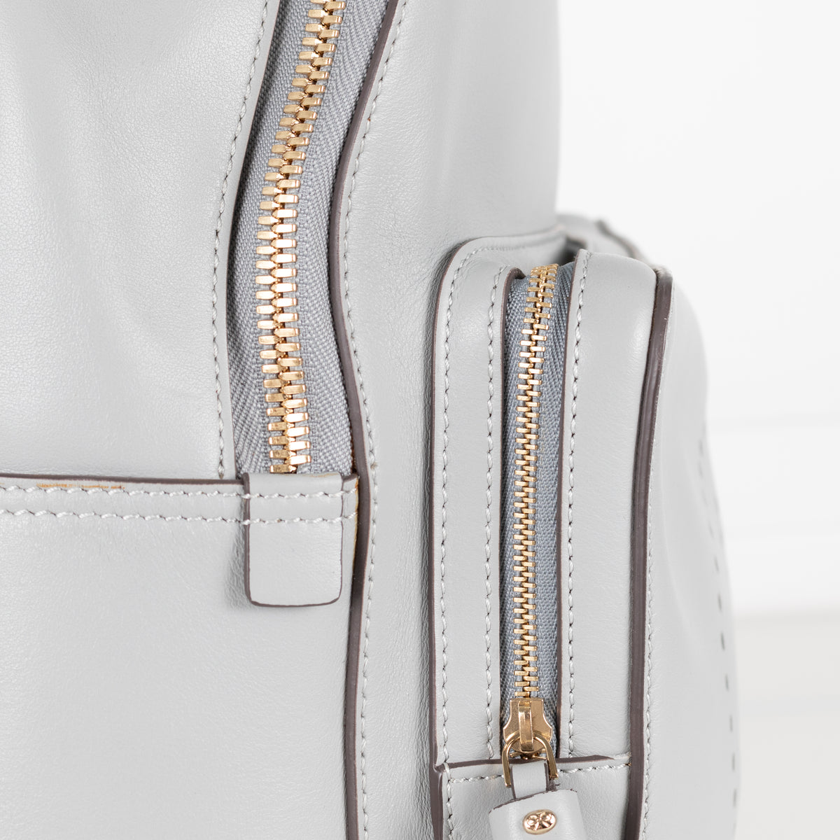 Anya Hindmarch Grey Smiley Face Detail Backpack