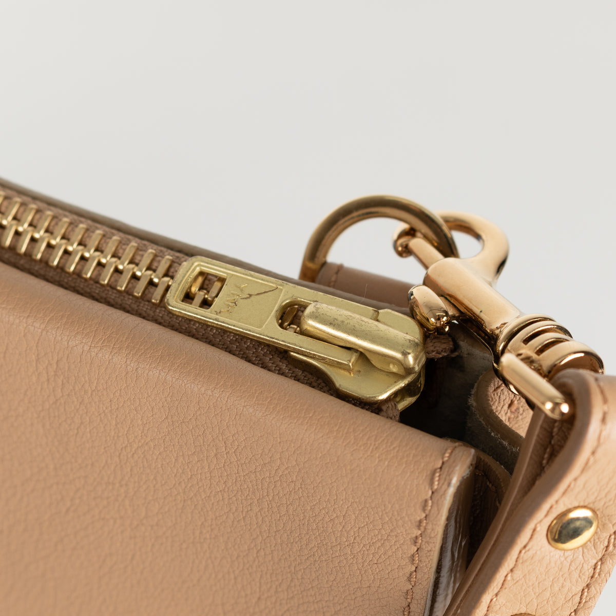 Sophie Hulme Beige Flap Clutch Crossbody Bag