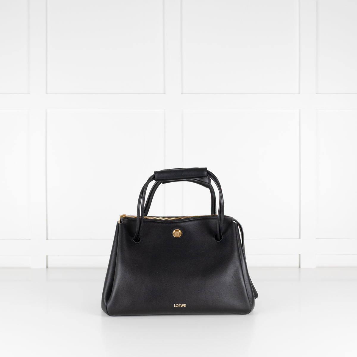 Loewe Black Leather Large Madrid Bag