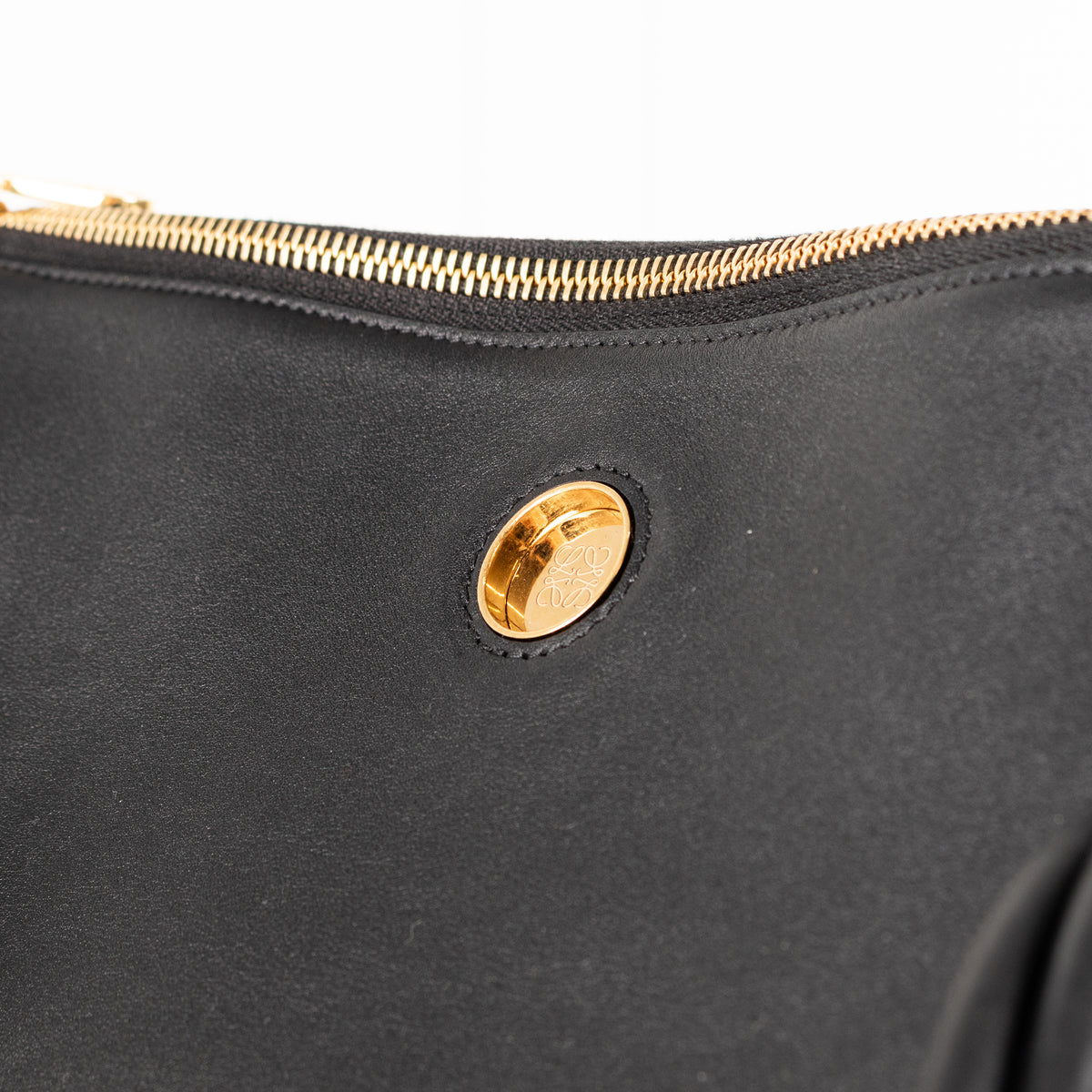 Loewe Black Leather Large Madrid Bag