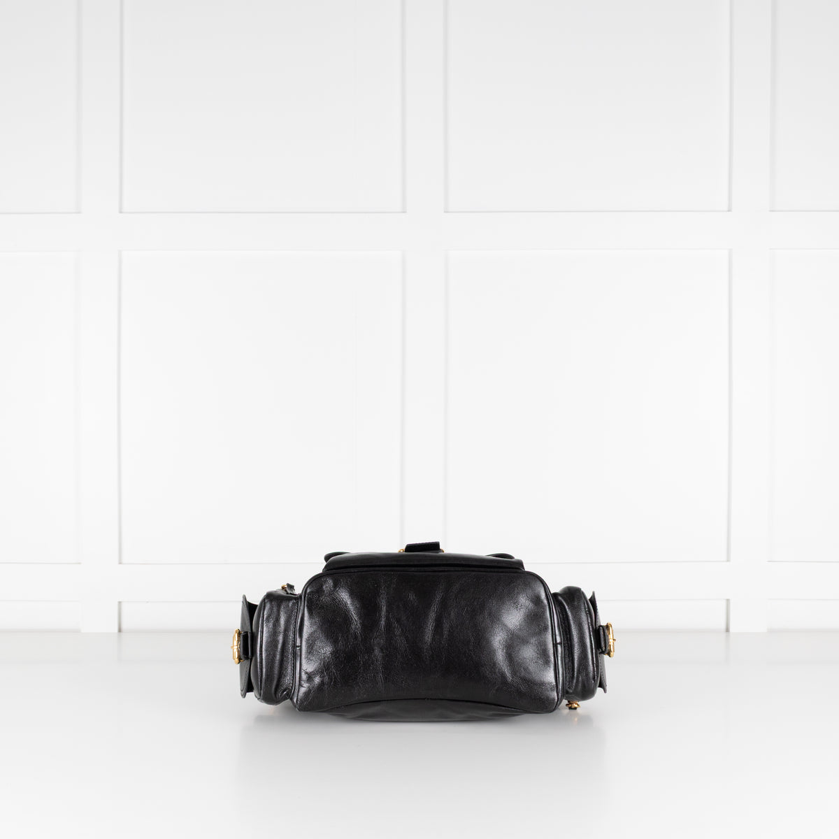 Chloe Black Shiny Leather Pockets Camera Bag