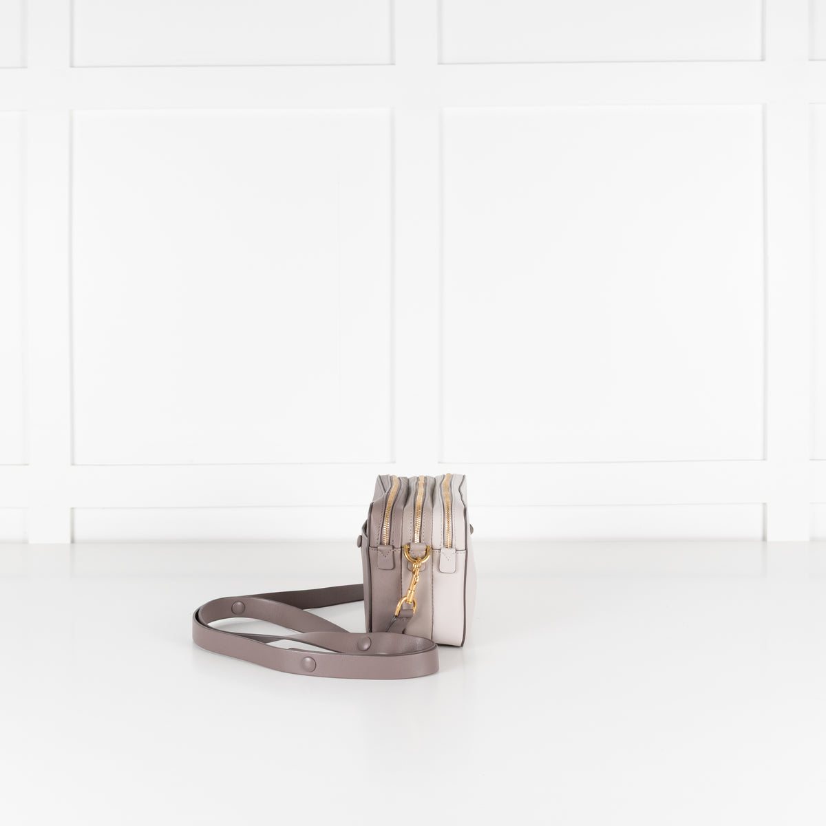 Anya Hindmarch Grey Tri-Toned Zipped Crossbody Bag