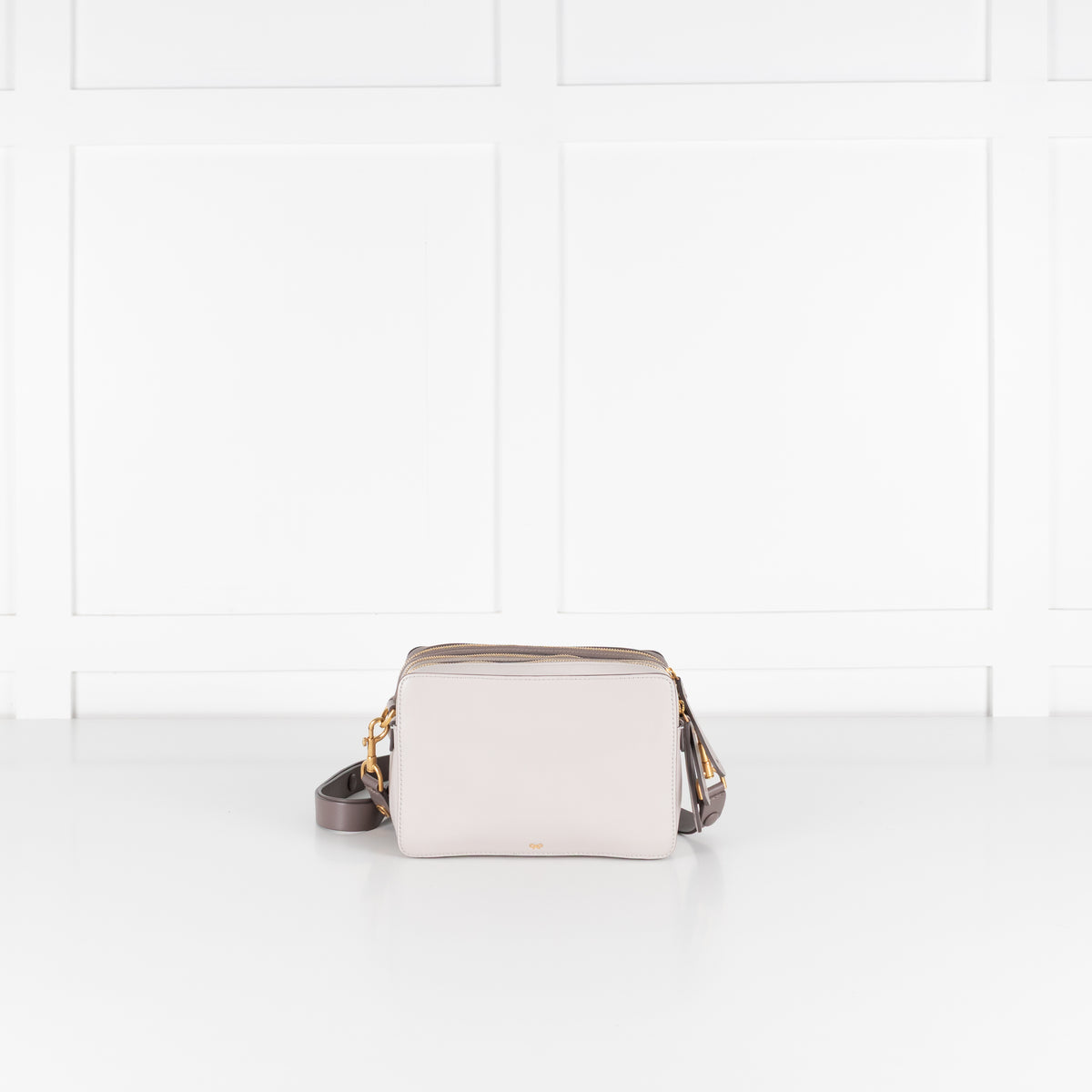 Anya Hindmarch Grey Tri-Toned Zipped Crossbody Bag