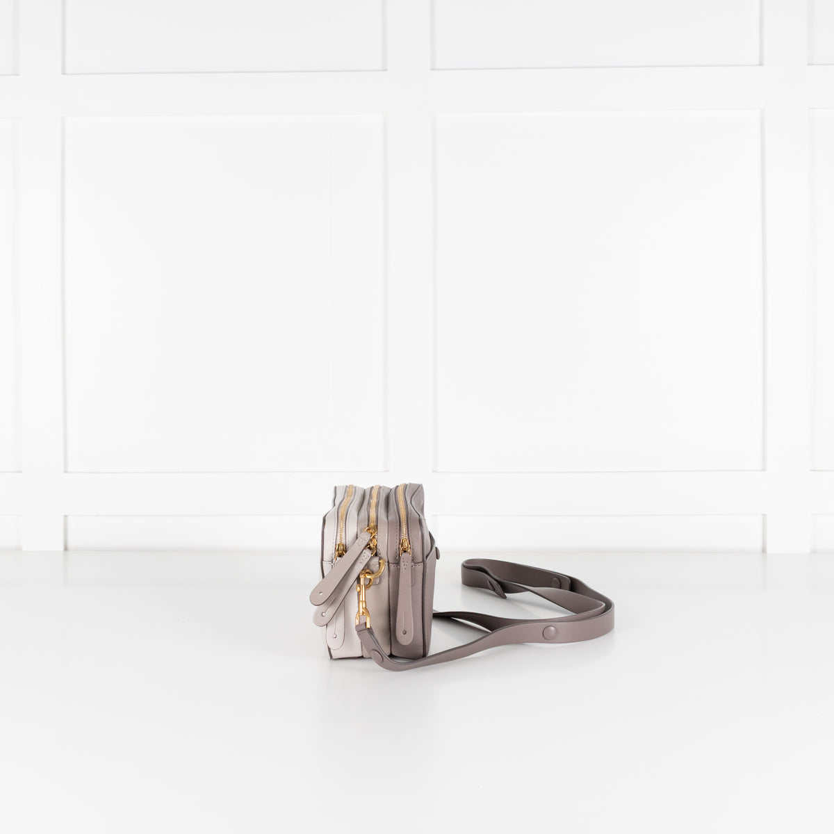Anya Hindmarch Grey Tri-Toned Zipped Crossbody Bag