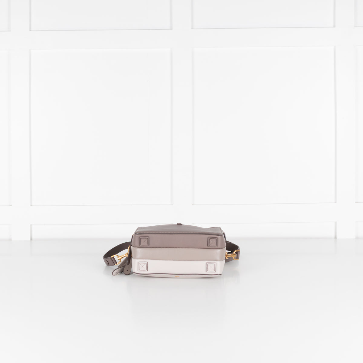Anya Hindmarch Grey Tri-Toned Zipped Crossbody Bag