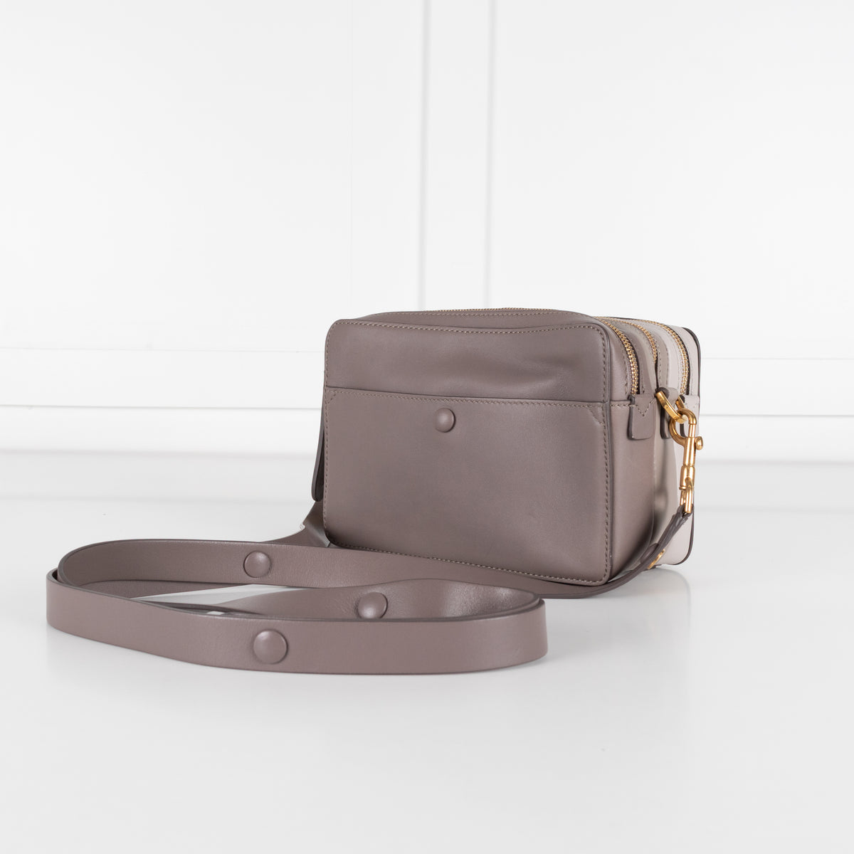 Anya Hindmarch Grey Tri-Toned Zipped Crossbody Bag