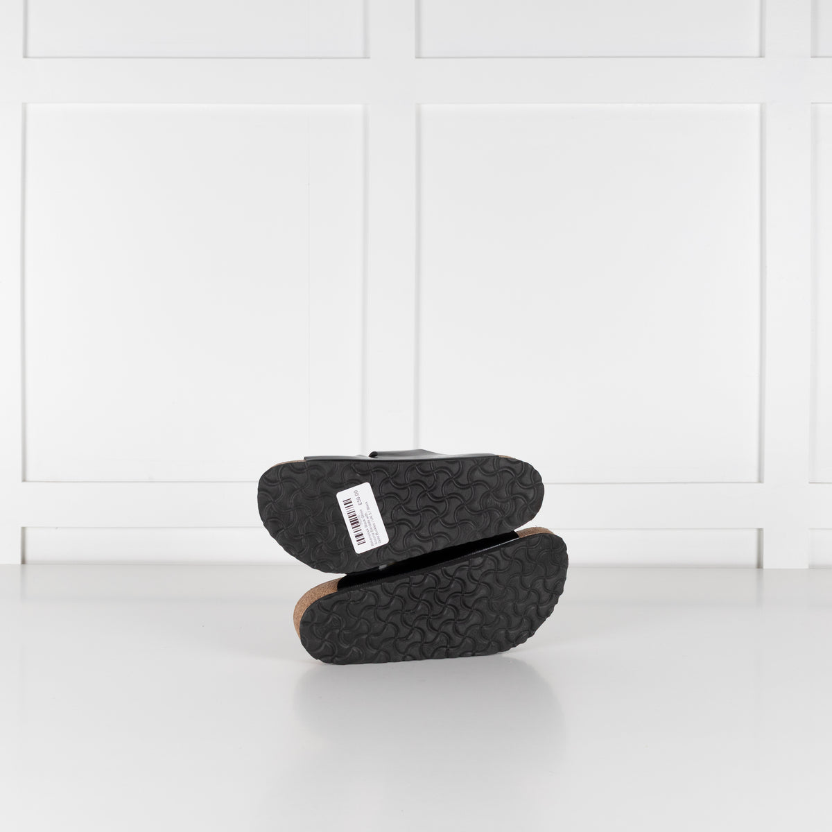 Birkenstock Black Gloss Arizona Sandals with Gold Buckles