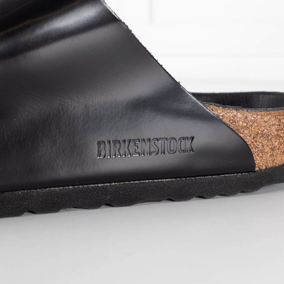 Birkenstock Black Gloss Arizona Sandals with Gold Buckles