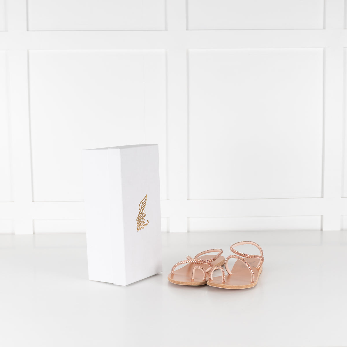 Ancient Greek Rose Gold Eleftheria Sandals