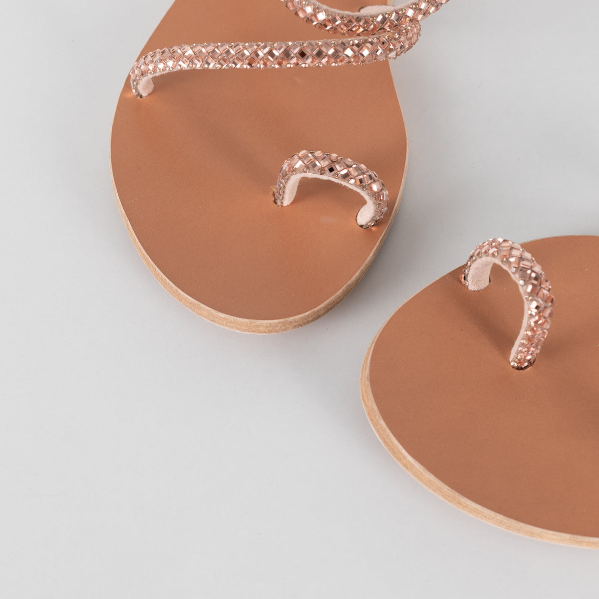 Ancient Greek Rose Gold Eleftheria Sandals