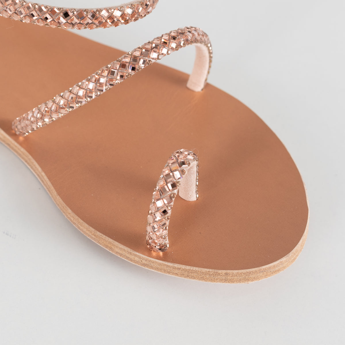 Ancient Greek Rose Gold Eleftheria Sandals