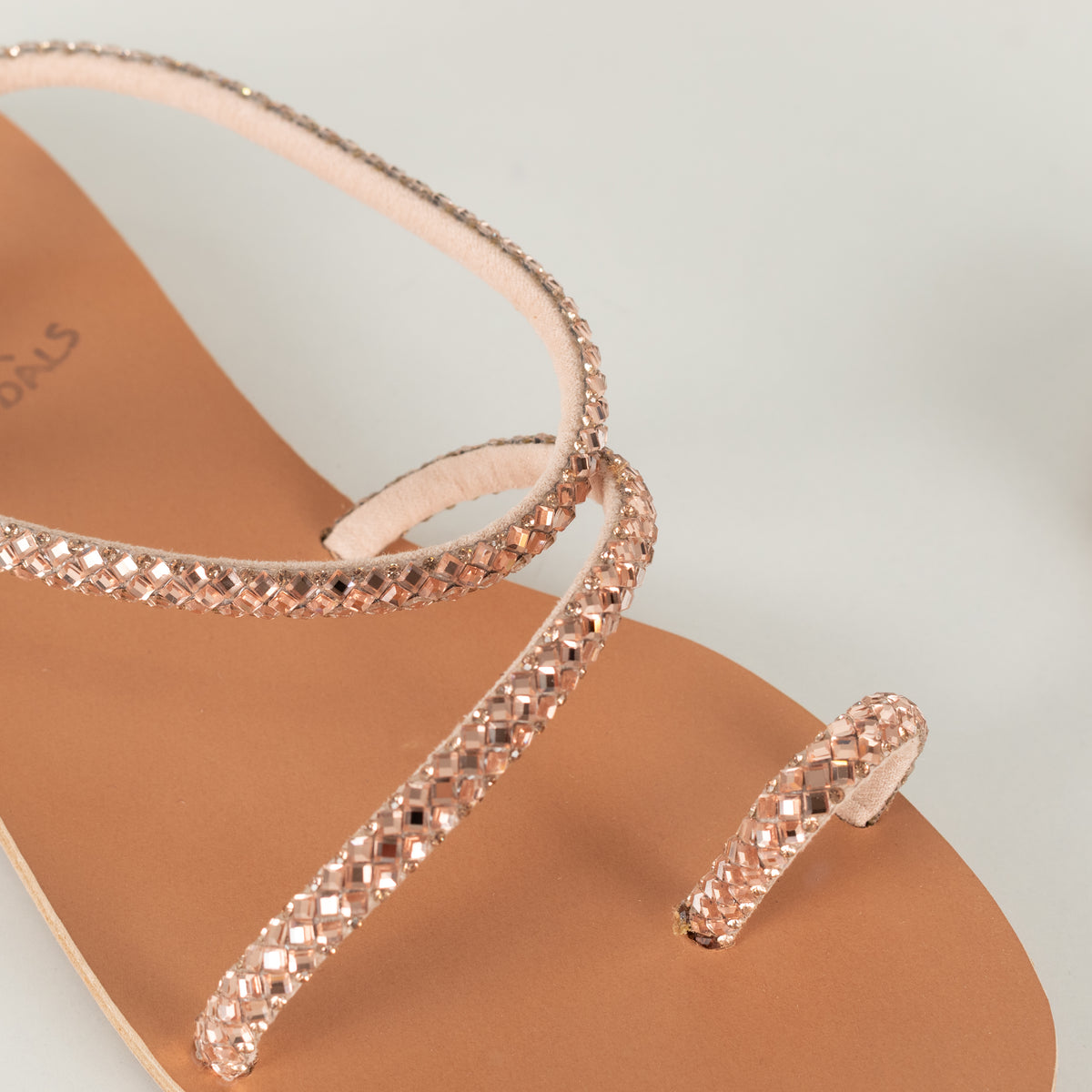 Ancient Greek Rose Gold Eleftheria Sandals