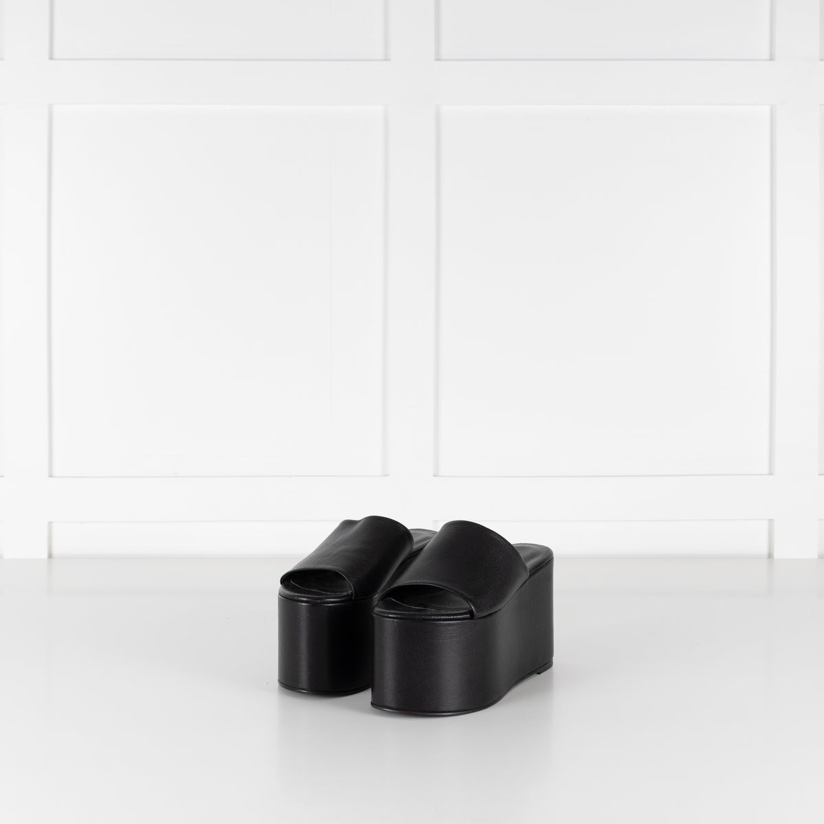 Simon Miller Black Wedge Open Mules